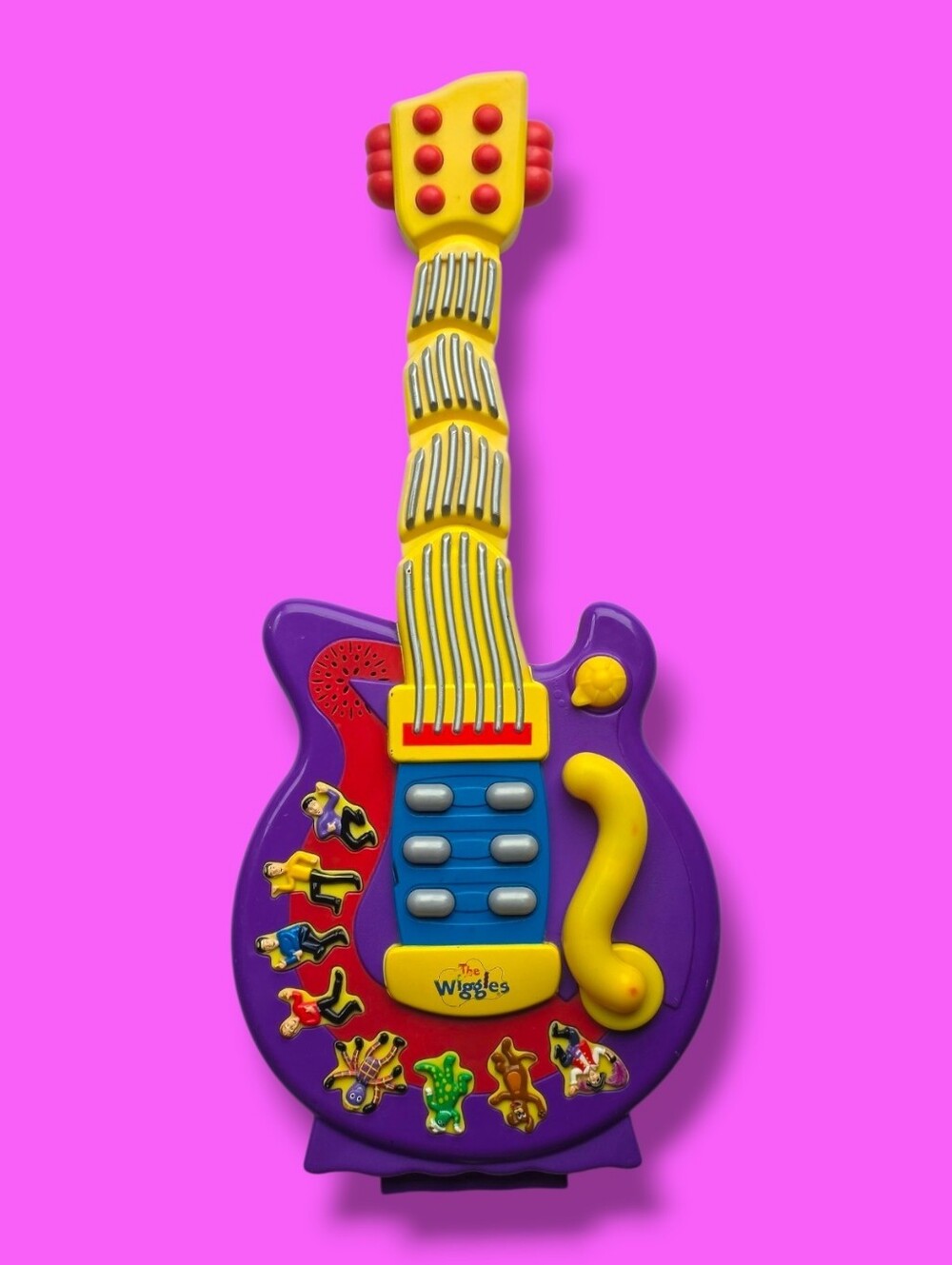 Vintage 2004 Spin Master The Wiggles Purple Wiggly Giggly Dancing Guitar
